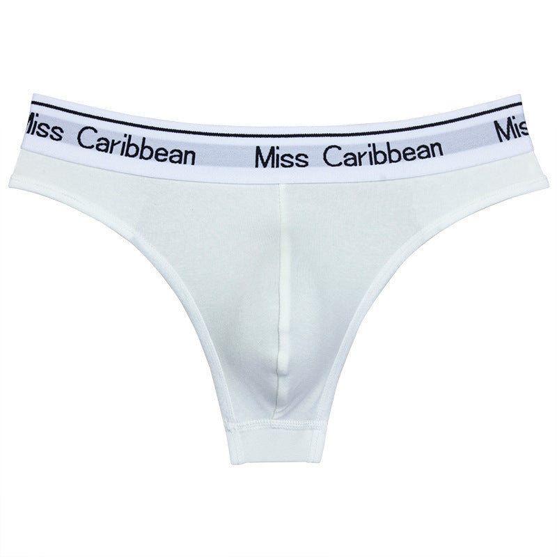 Men's Underwear Sexy U Convex Sports Fitness Letter Waist Cotton