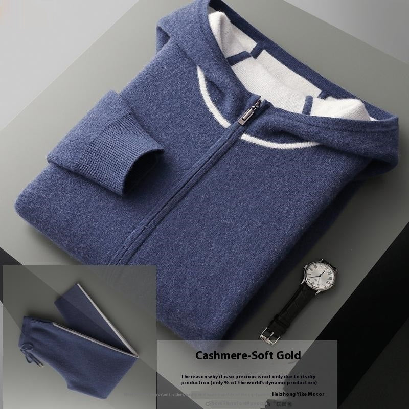 Men's Thick Hooded Casual Loose Tappered Suit