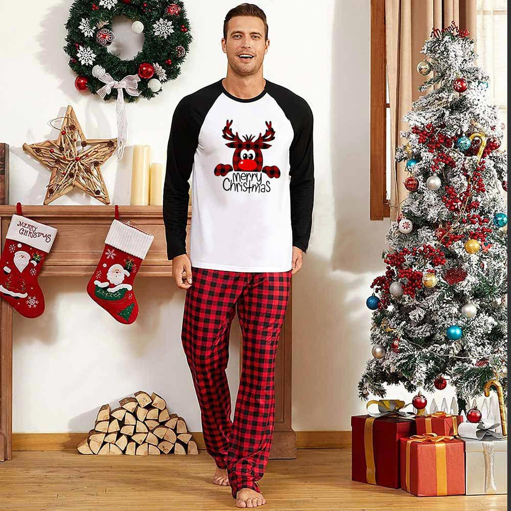 Christmas Printed Homewear Deer Pattern Parent-child Suit