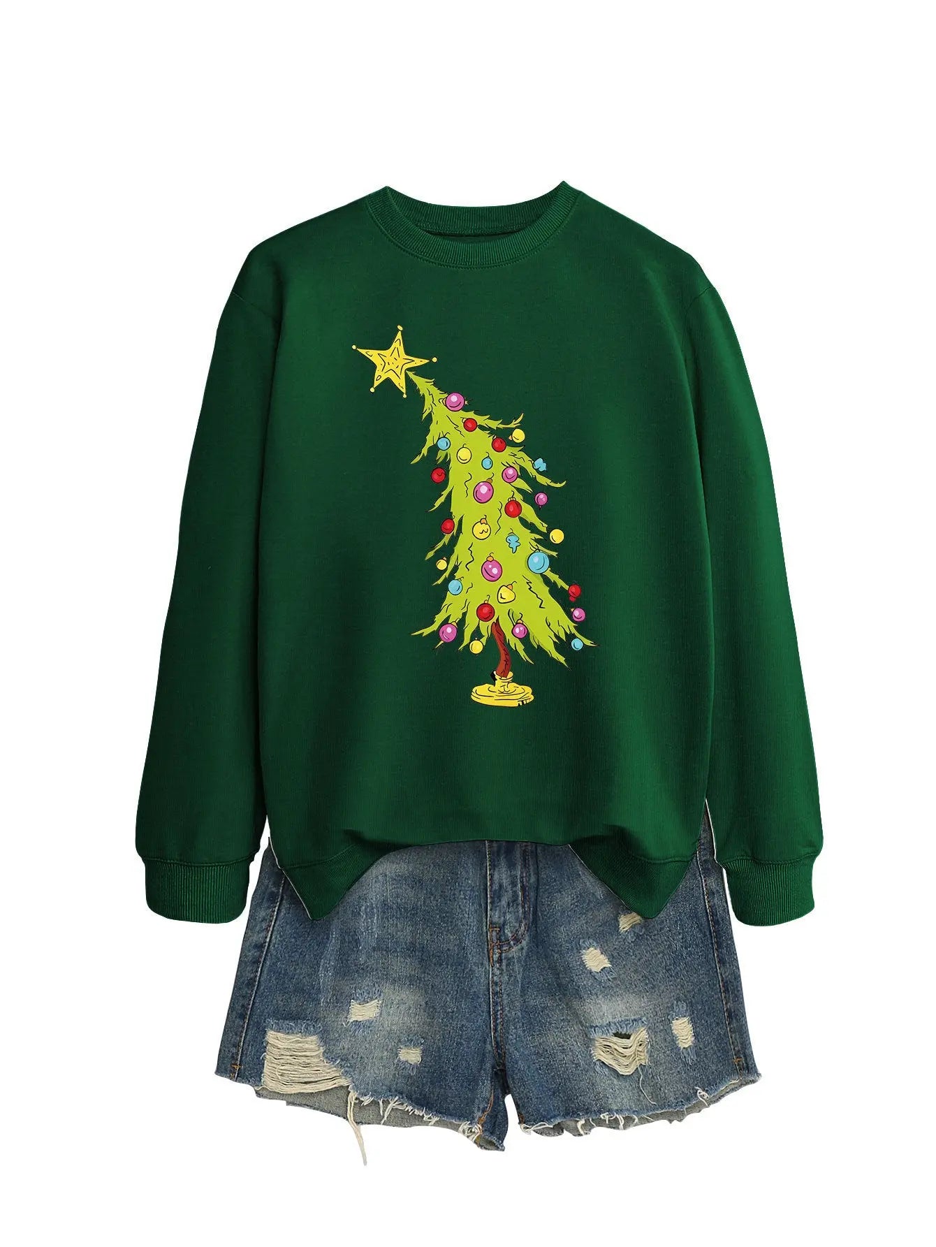 Five-pointed Star Green Christmas Tree Fashion Sweater Female Nipaaj