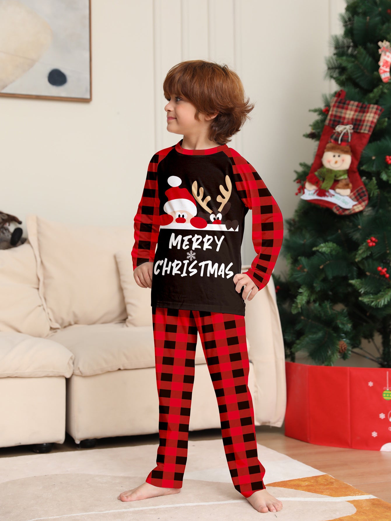 Cute Letters Printed Christmas Parent-child Suit