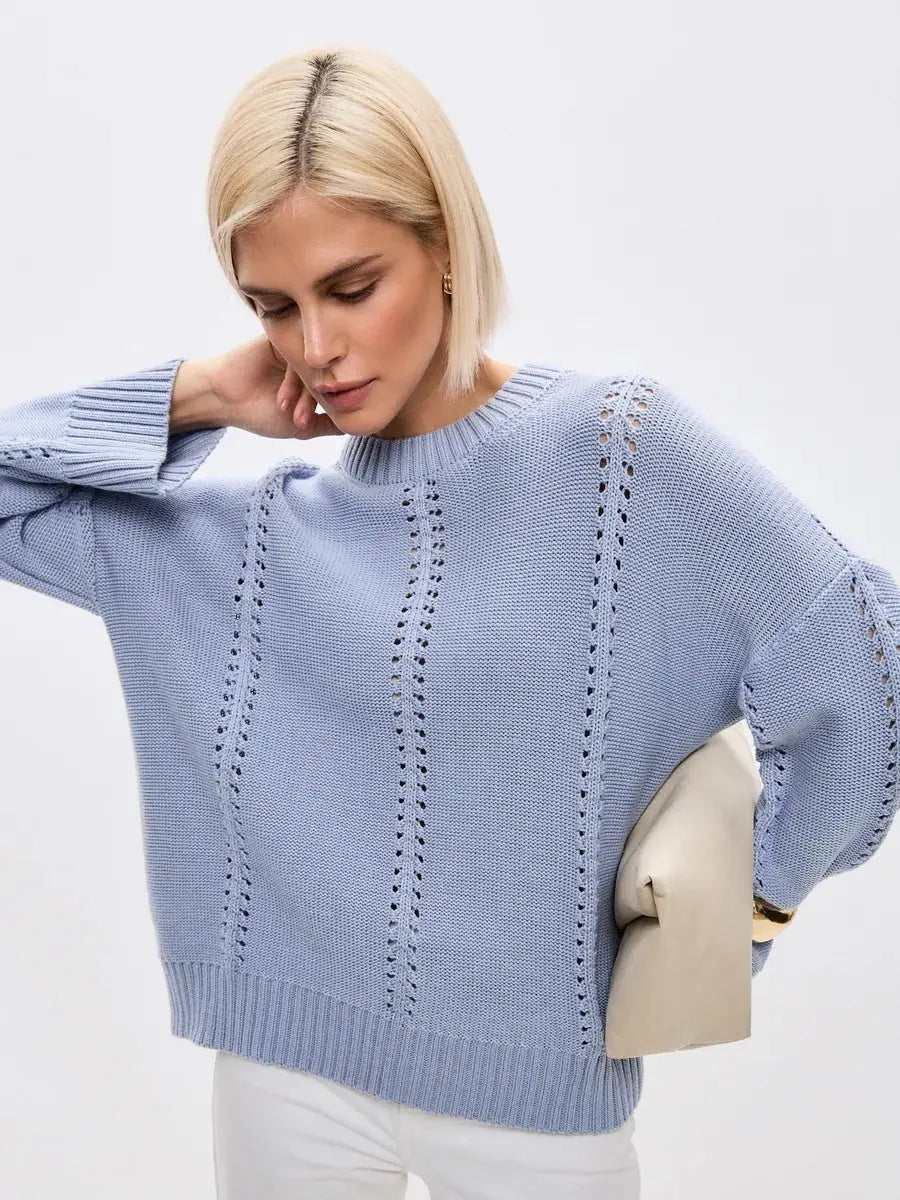 Loose Round Neck Idle Style Sweater Nipaaj