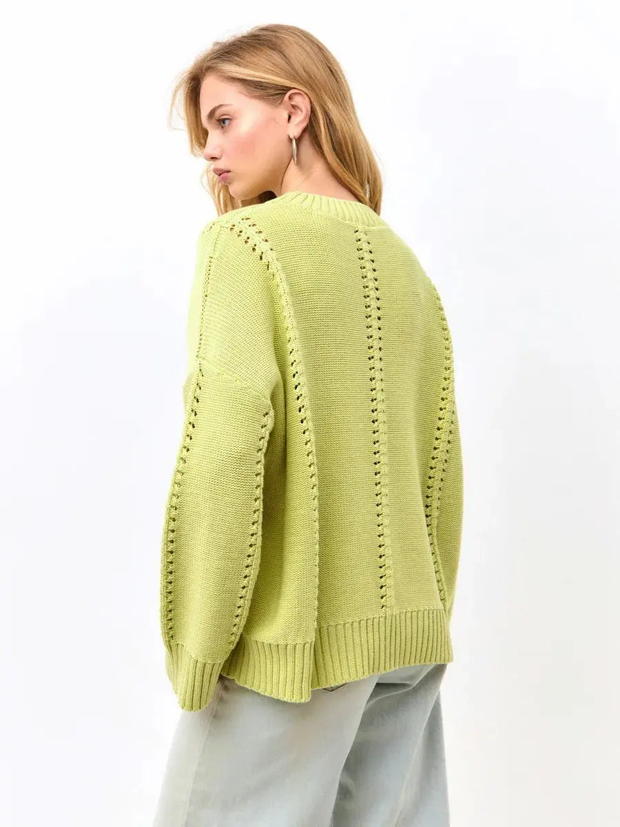 Loose Round Neck Idle Style Sweater Nipaaj