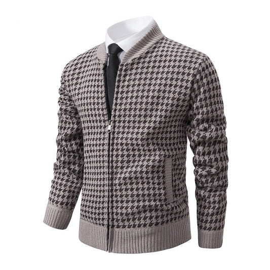 Men's Sweater Coat Cardigan Long Sleeve Knitted Thickened Warm