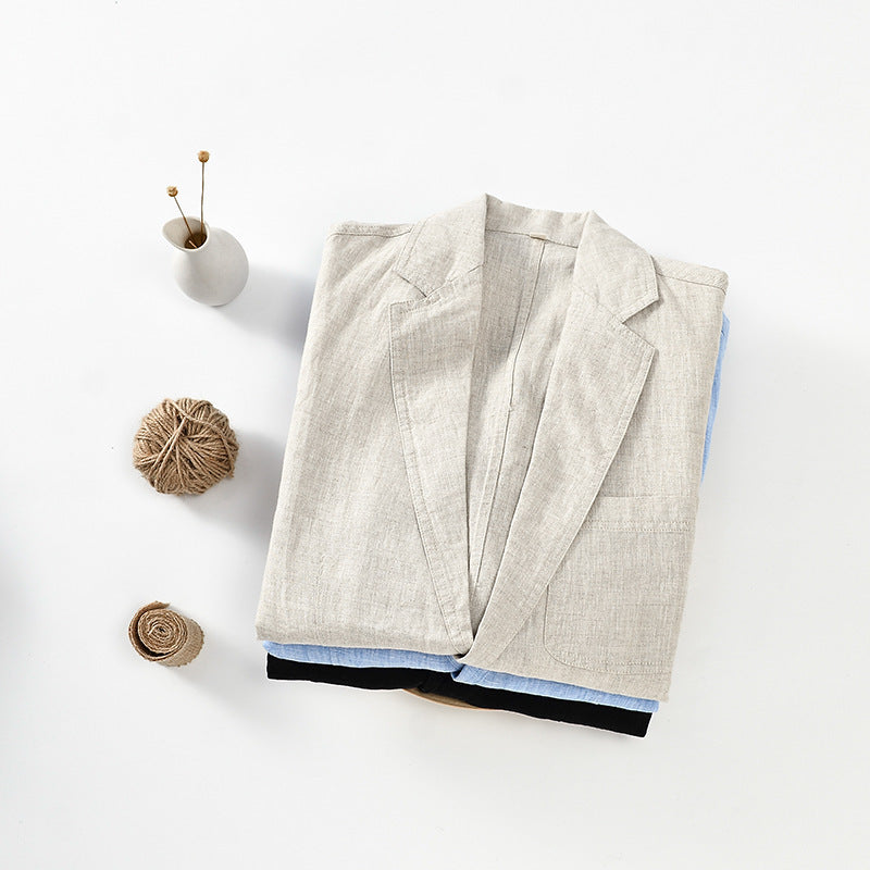 Linen Suit Thin Coat For Men