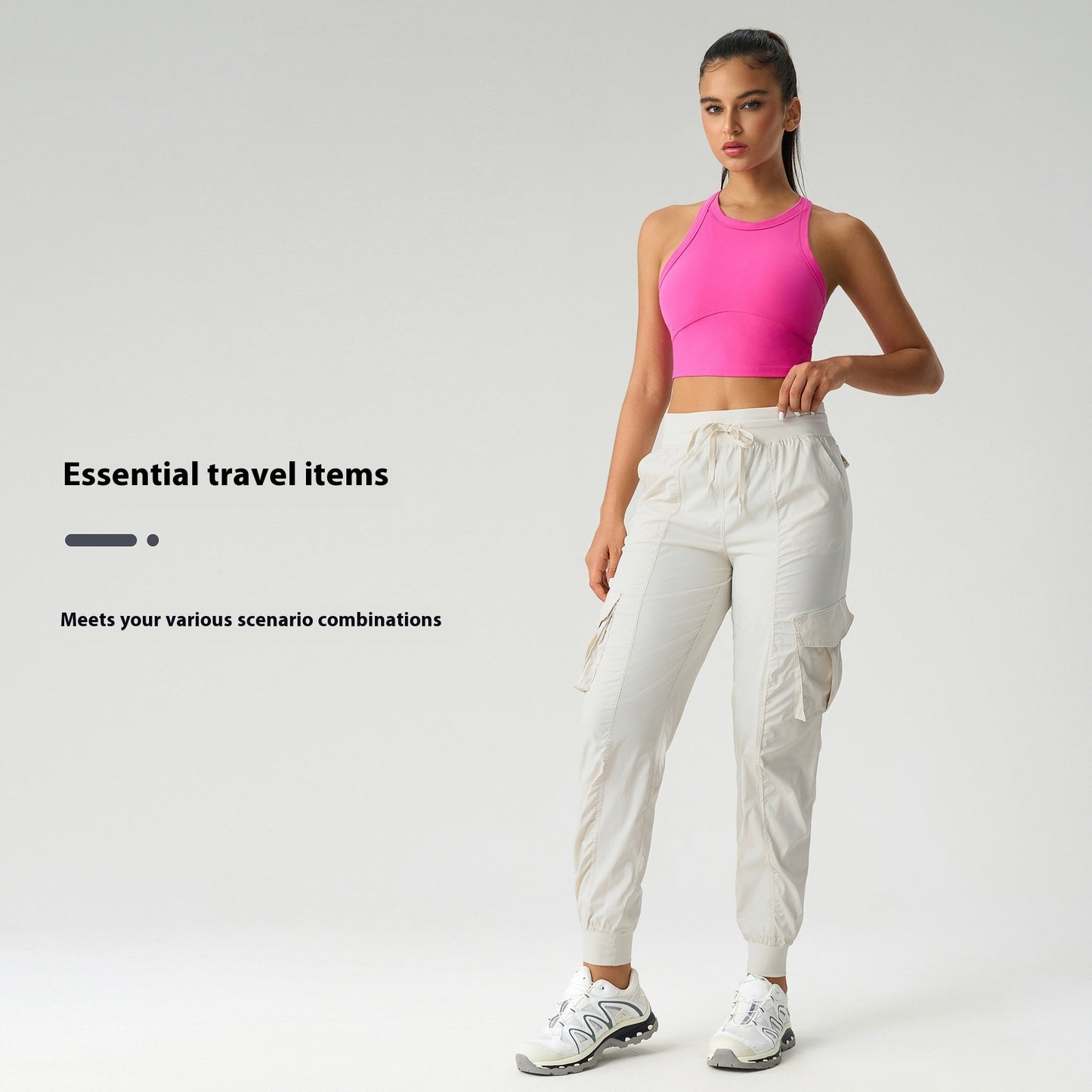 Outdoor Loose Tappered Mid-waist Overalls Women's Thin Quick-drying Breathable