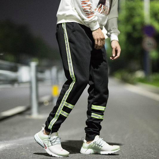 Men's Fashion And Comfort Street Reflective Sweatpants