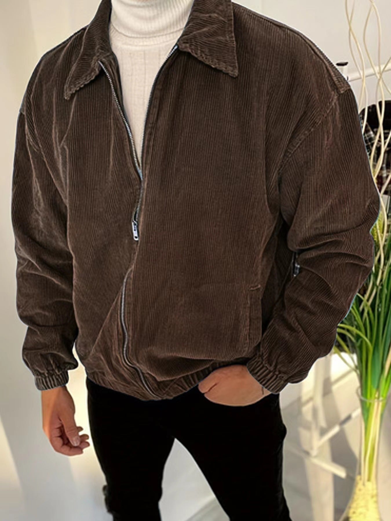 Men's College Style Jacket Corduroy Coat