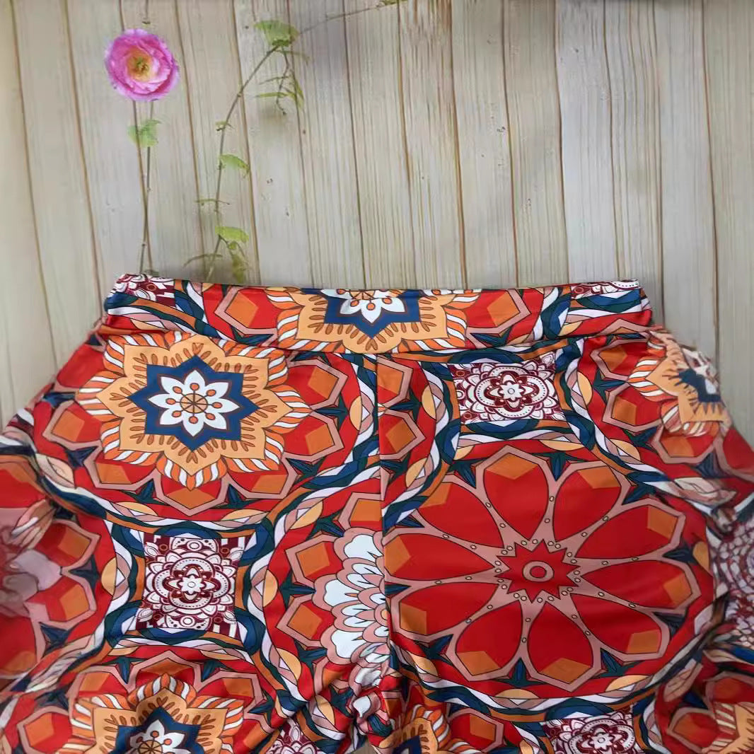 Women's Personalized Printing Bell-bottom Pants