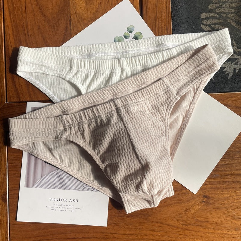 Men's Triangle Underwear Pure Cotton Pants Solid Color Shorts