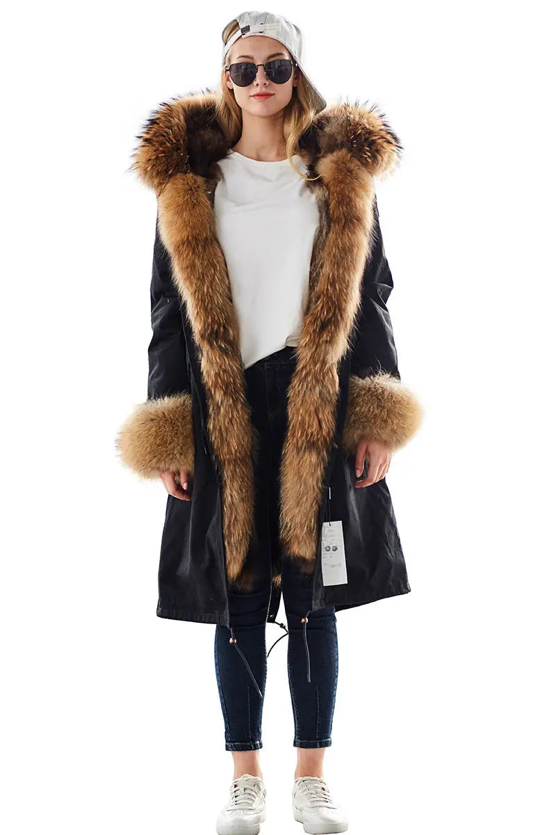 Women's Winter Wool Collar Coat Long Style Overcome null