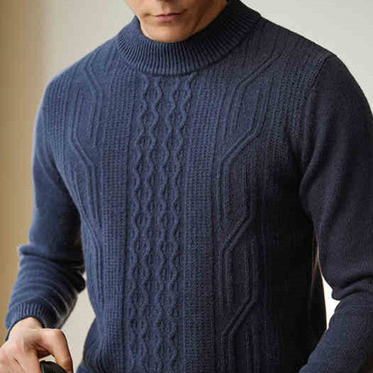Business Casual Texture Jacquard Sweater