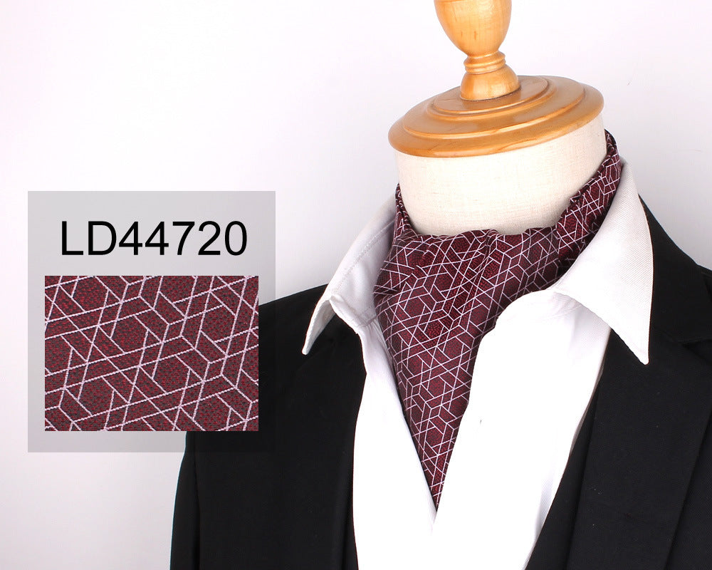 Men's Scarf Silk Floral Collar Mouth Napkin