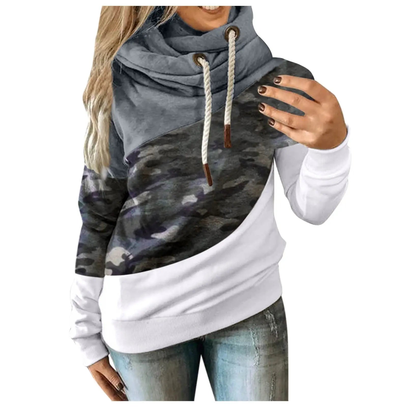 Hoodies Women Camouflage hoodie Sweatshirt Nipaaj