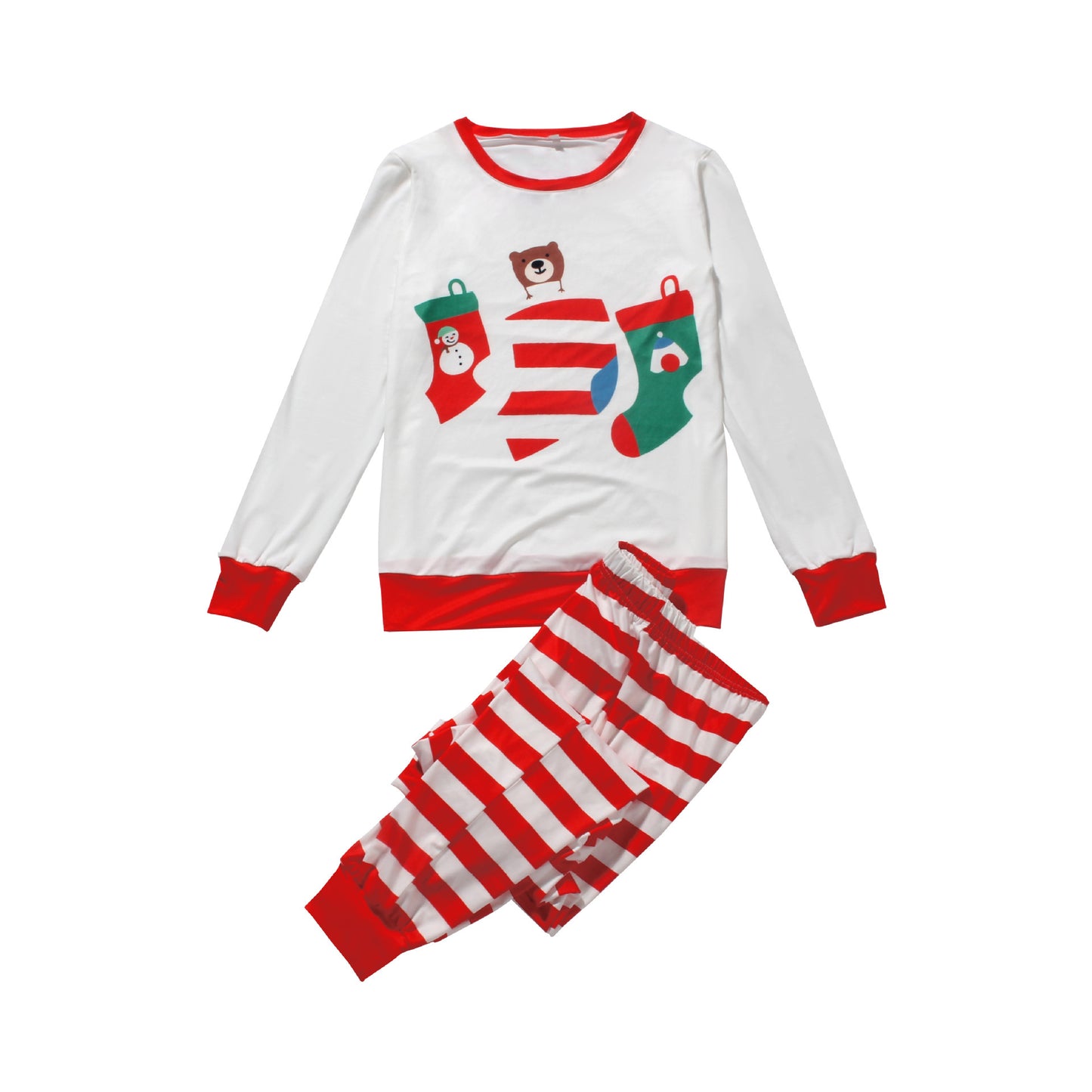 Striped Printed Long Sleeves Home Leisure Parent-child Suit