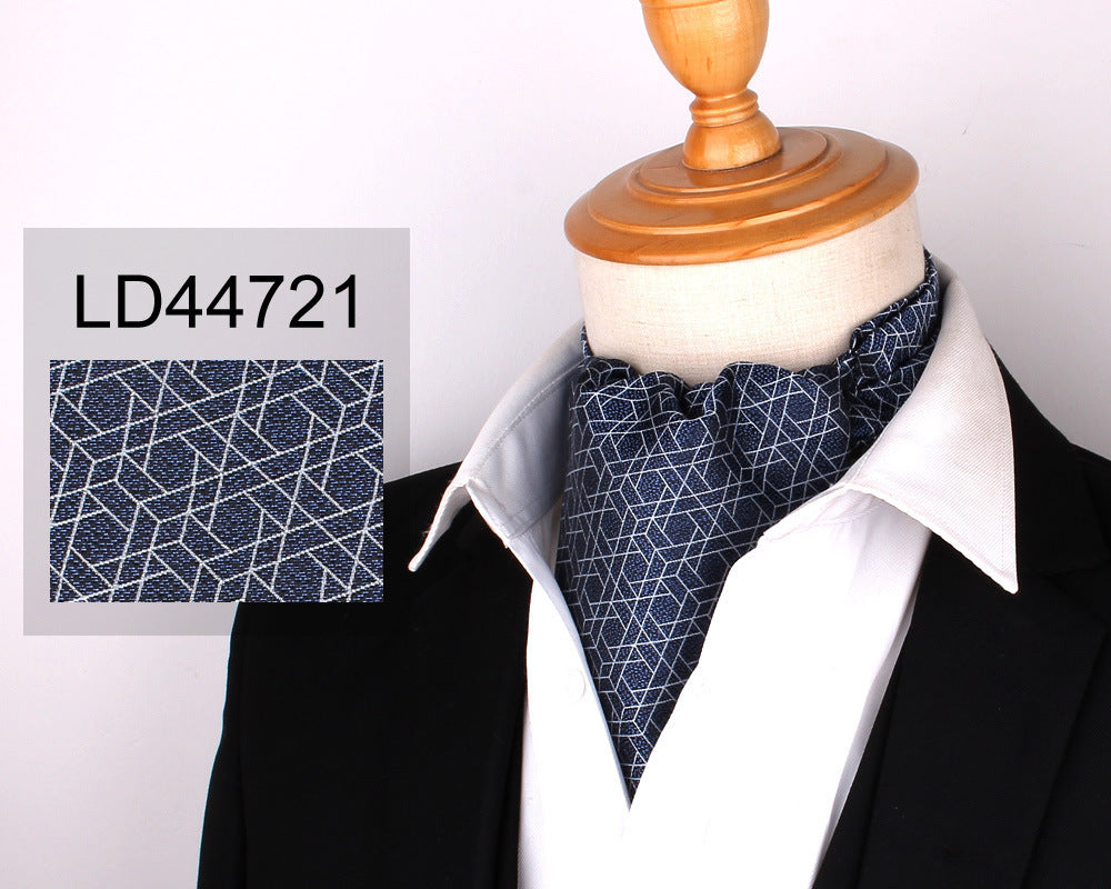 Men's Scarf Silk Floral Collar Mouth Napkin