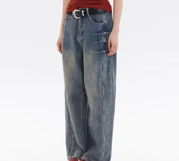 American High Street Design Loose Jeans Nipaaj