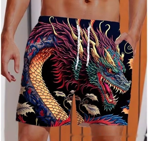 Men's Fashion 3D Printed Swimming Beach Shorts