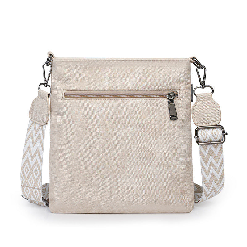 One Shoulder New Double Zipper Leisure Crossbody Bag