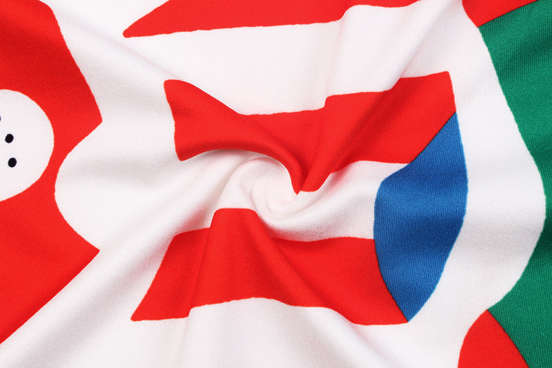 Striped Printed Long Sleeves Home Leisure Parent-child Suit