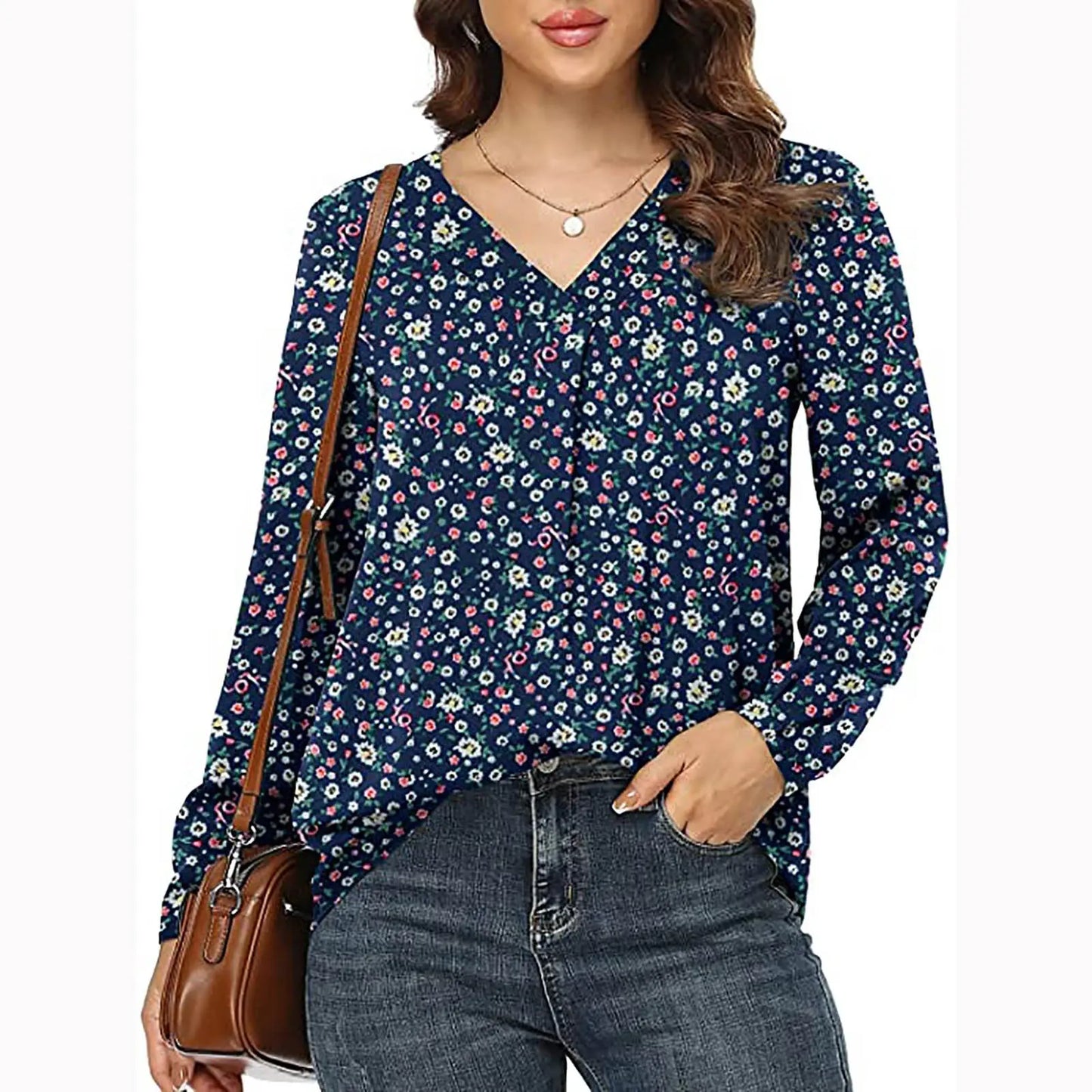 Women's Clothing Casual V-neck Temperament Top null