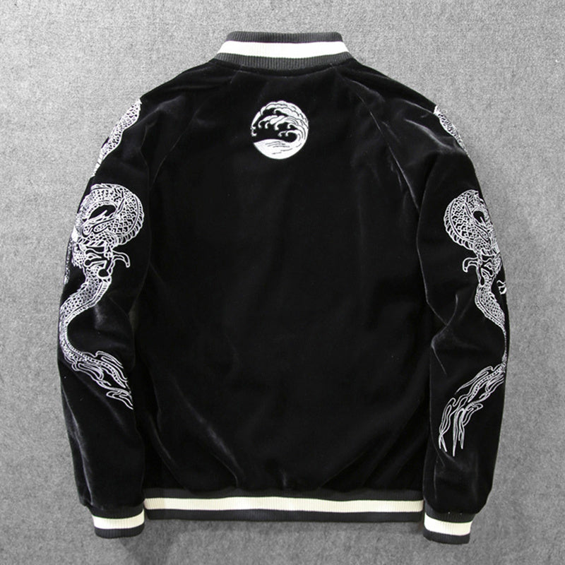 Heavy Industries Embroidered Baseball Uniform Jacket Men's Yokosuka Jacket