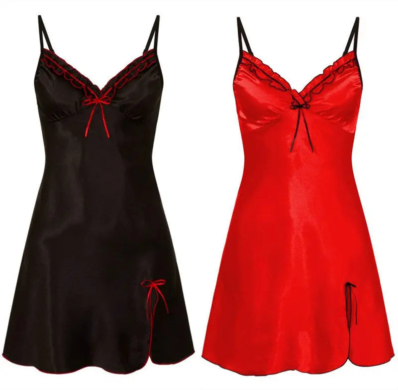 Sling Nightdress Women's Lace Home Pajamas Nightwear Nipaaj