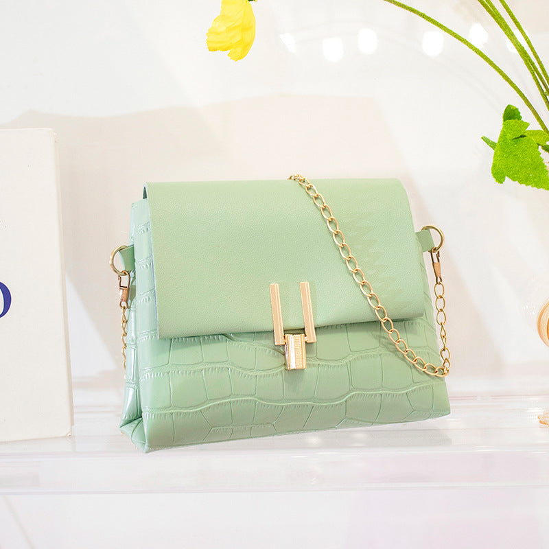 Chain Fashion Stone Pattern Small Square Bag