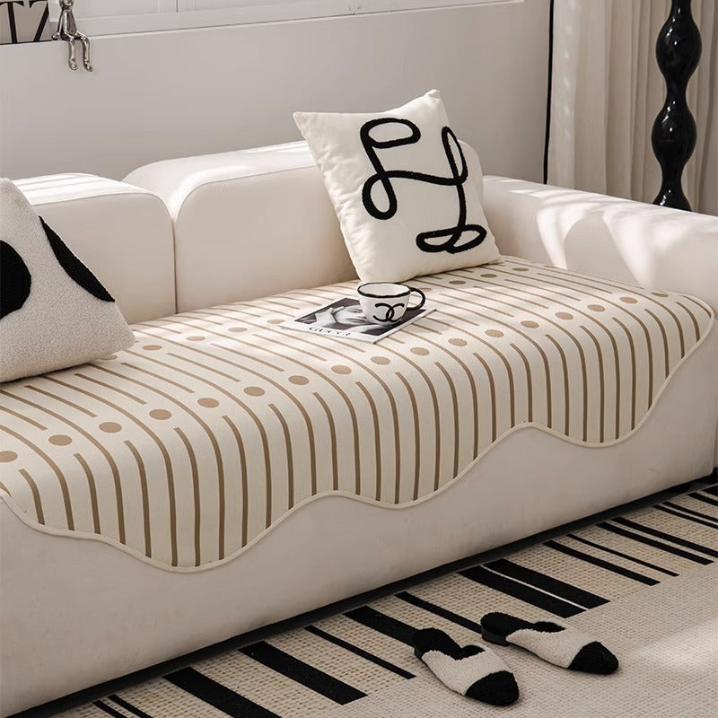 Four Seasons Universal Modern Light Luxury Straight Row Sofa Cushion Cover Cloth