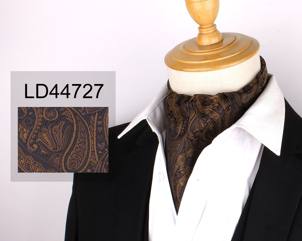 Men's Scarf Silk Floral Collar Mouth Napkin