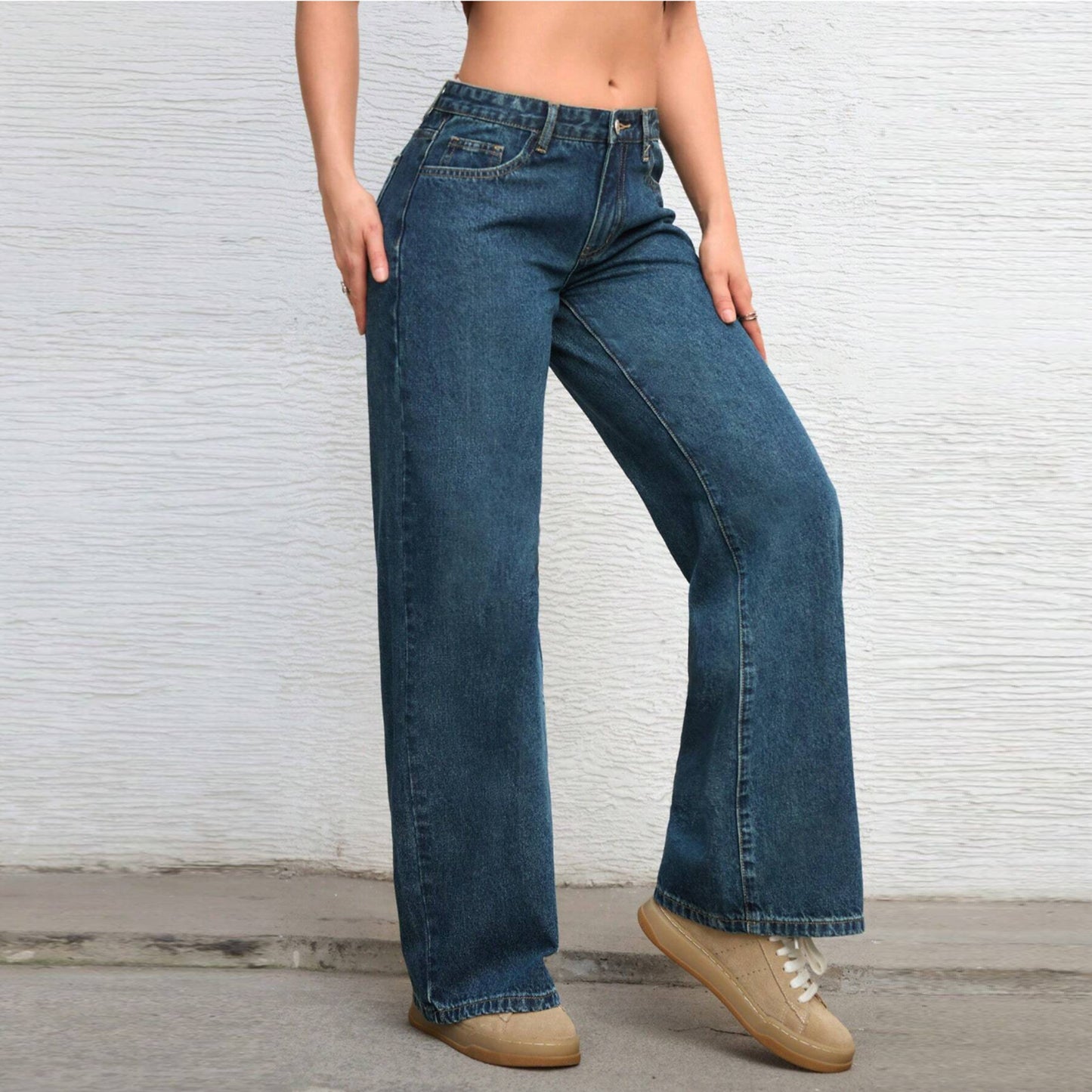 Slimming Mop Straight All-matching Retro American Style