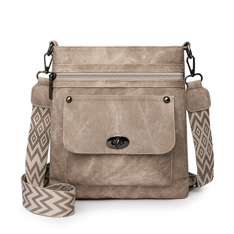 One Shoulder New Double Zipper Leisure Crossbody Bag