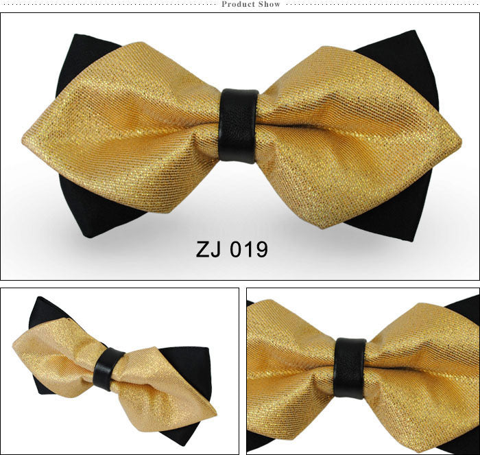 Men's casual Plaid pointed corner Korean British bow tie