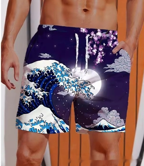 Men's Fashion 3D Printed Swimming Beach Shorts