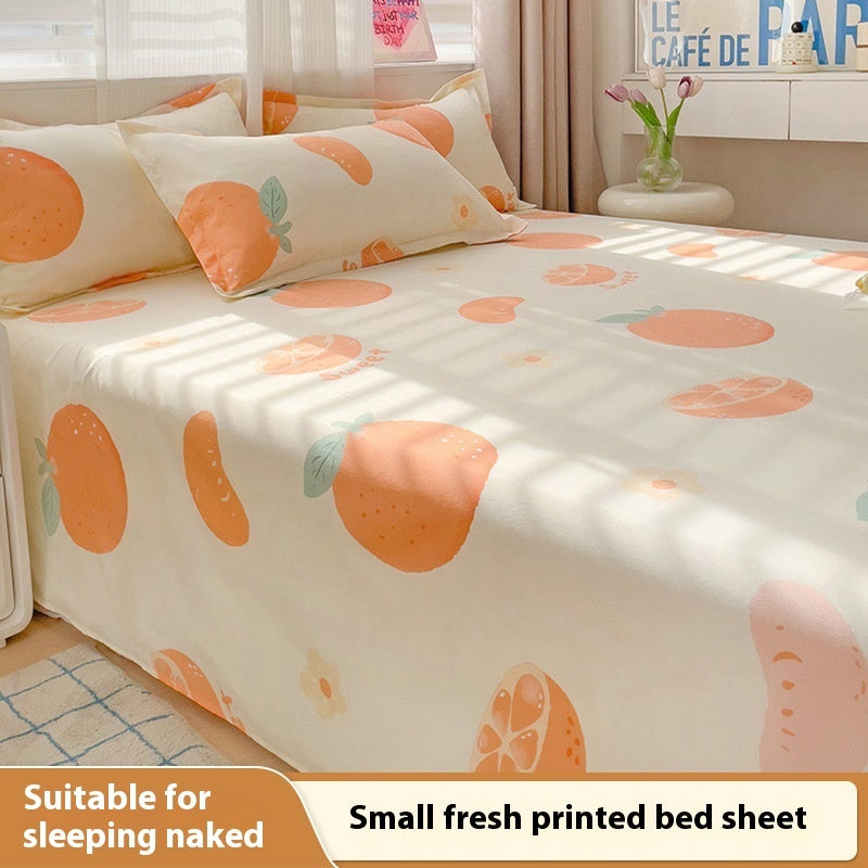 Summer Washed Cotton Bed Sheet Student Dormitory