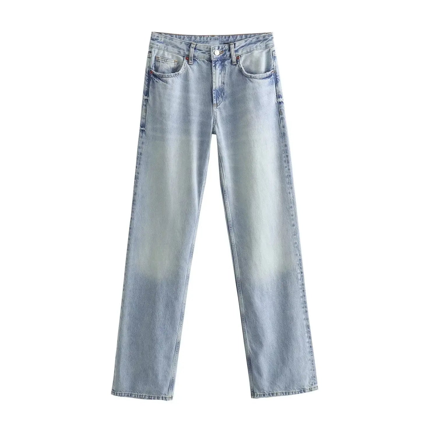 Autumn And Winter Jeans High Waist Straight Pants Women's Wide-leg Pants Nipaaj