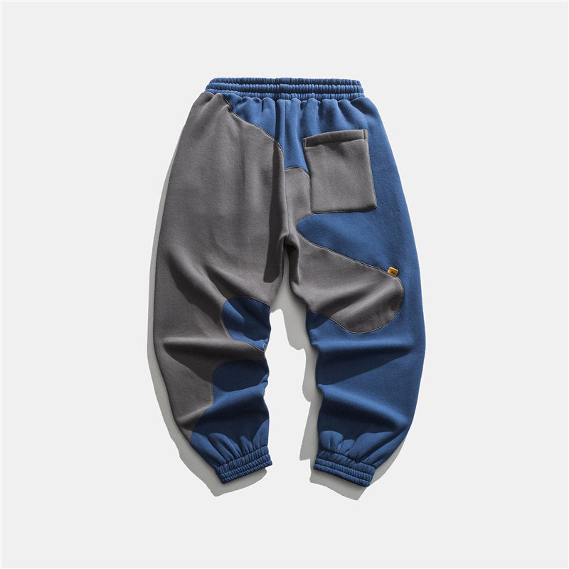 Men's Casual Pants Japanese Street Contrast Stitching