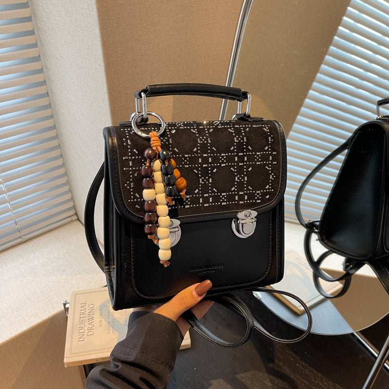 Bag Messenger Bag Women's Simple Small Square Bag Texture Backpack