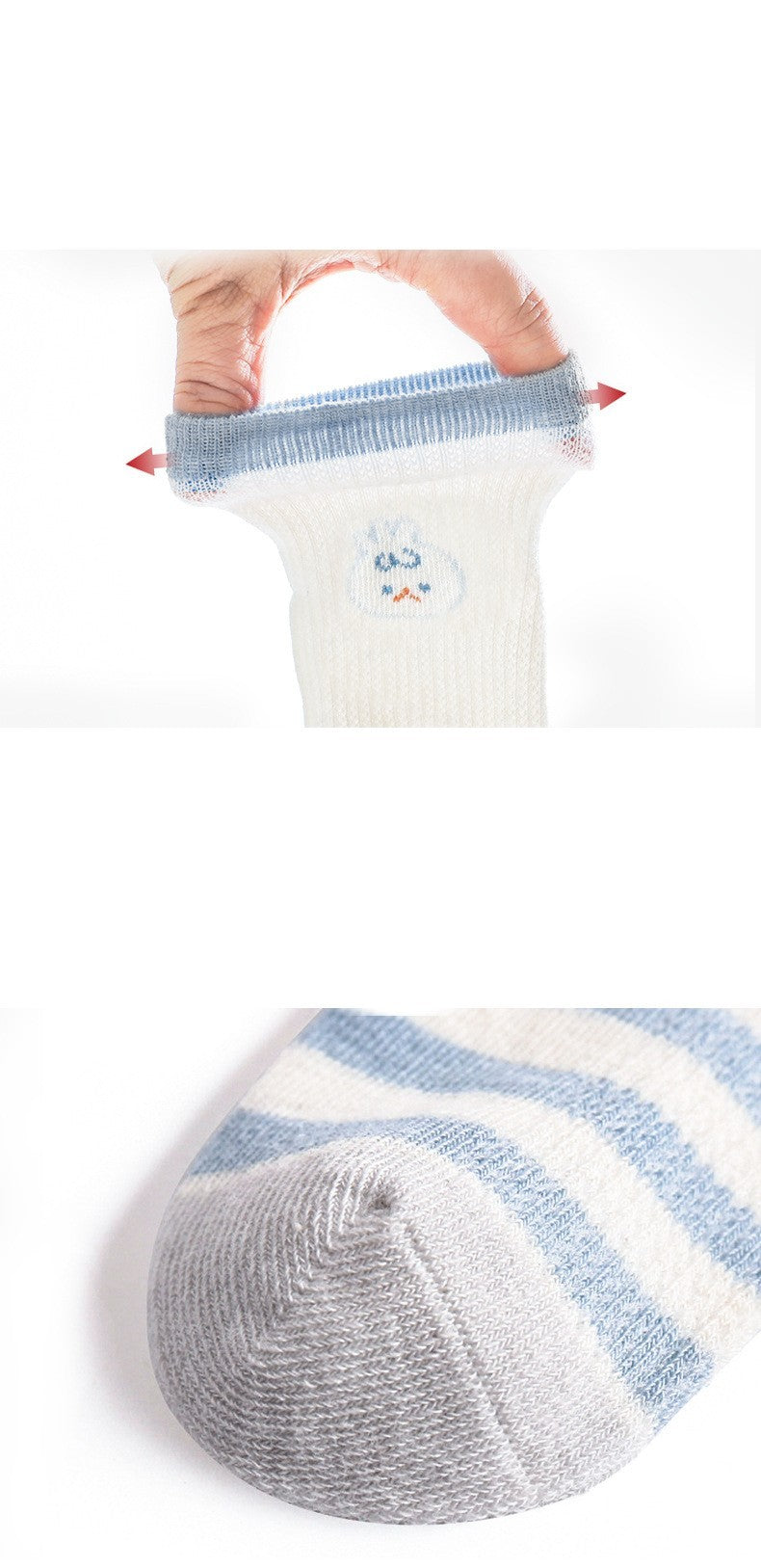 Thin Baby Socks With Mesh For Breathability