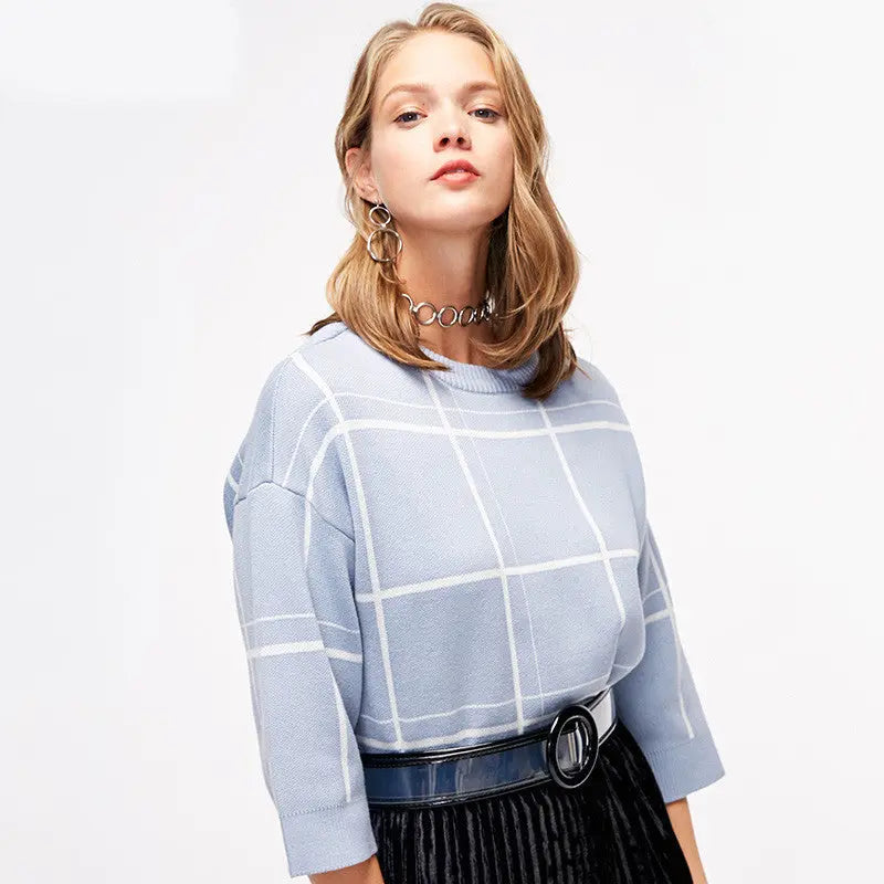 Loose small fragrance style pullover sweater Nipaaj