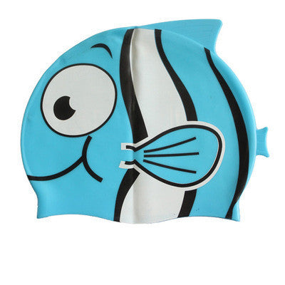 Silicone Children's Swimming Cap Cute Cartoon