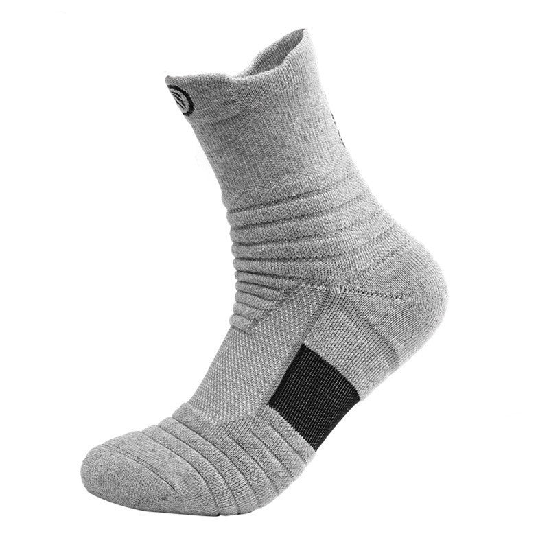 Running Socks Men's Basketball Stockings Thick Towel Bottom Terry-loop Hosiery