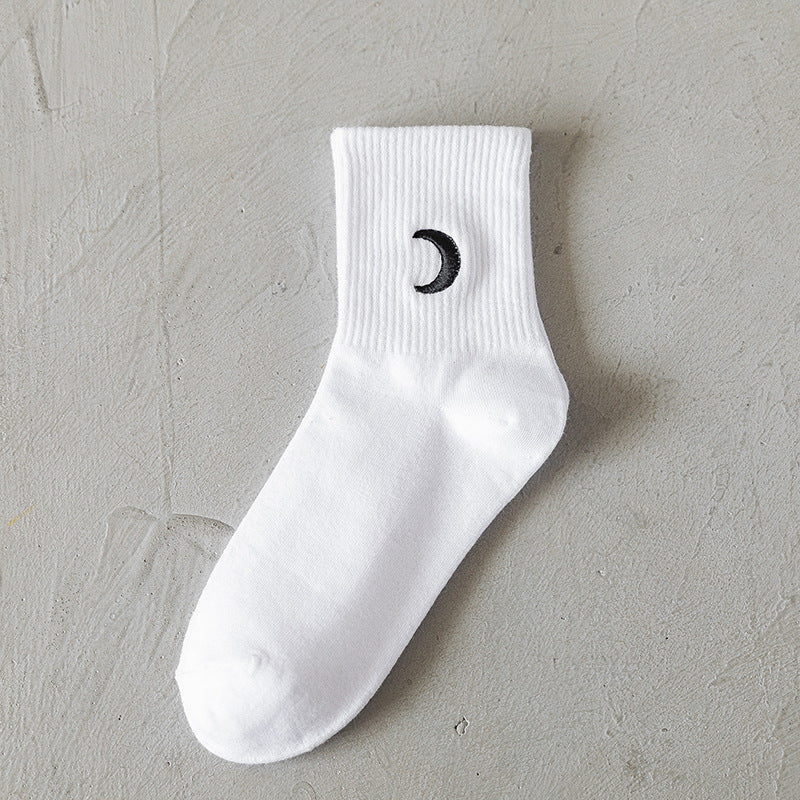 Women's Autumn And Winter Cartoon Illustration Japanese Style Mid-calf High Length Cotton Socks