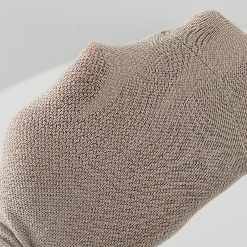 Solid Color Breathable Sweat Absorbing Simple Low-cut Polyester Boat Socks