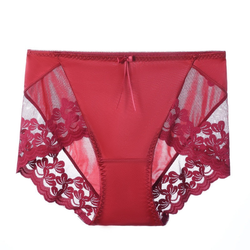 Women's Silk Satin Splicing Lace Grenadine Underwear