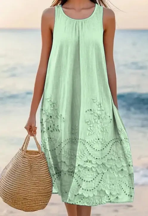 Polyester Short-sleeve One-piece Dress For Women null