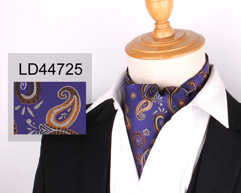 Men's Scarf Silk Floral Collar Mouth Napkin