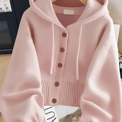 Soft Glutinous Hooded Sweater Coat Ladies Nipaaj