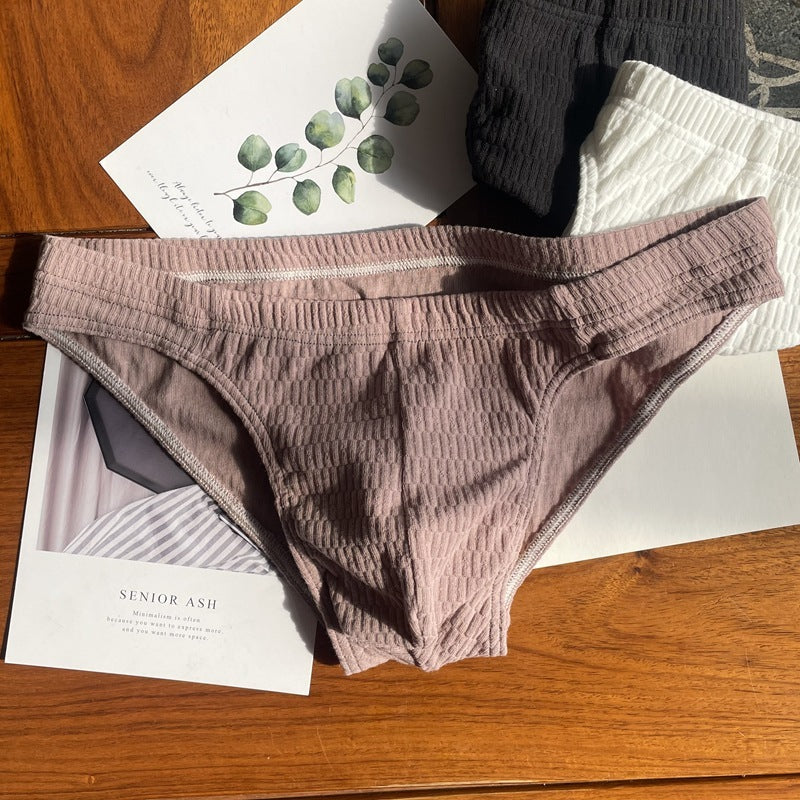 Men's Triangle Underwear Pure Cotton Pants Solid Color Shorts