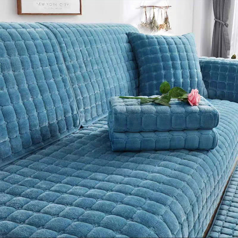 Cross-border Thickened Fleece Sofa Cushion Non-slip Cushion Autumn And Winter